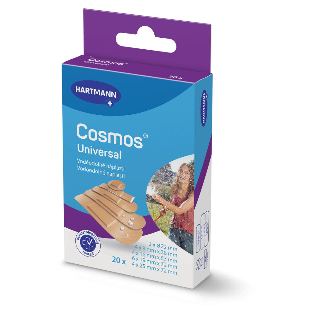 COSMOS Water-resistant voděodolná náplast 5 velikostí 20 kusů