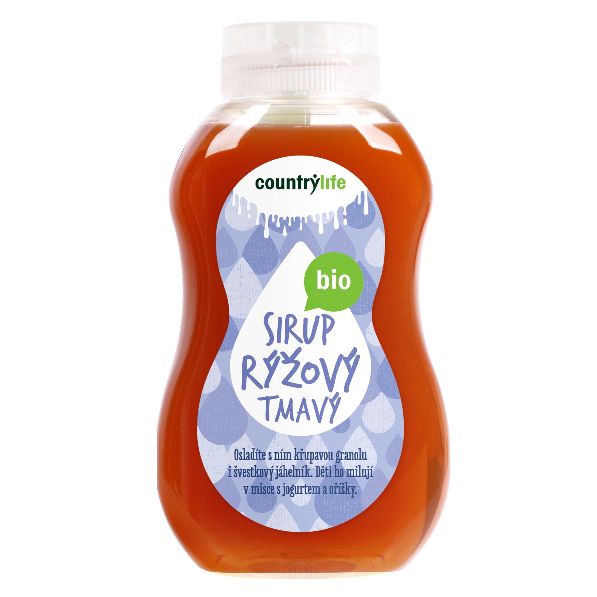 Country Life Sirup rýžový tmavý BIO 250 ml