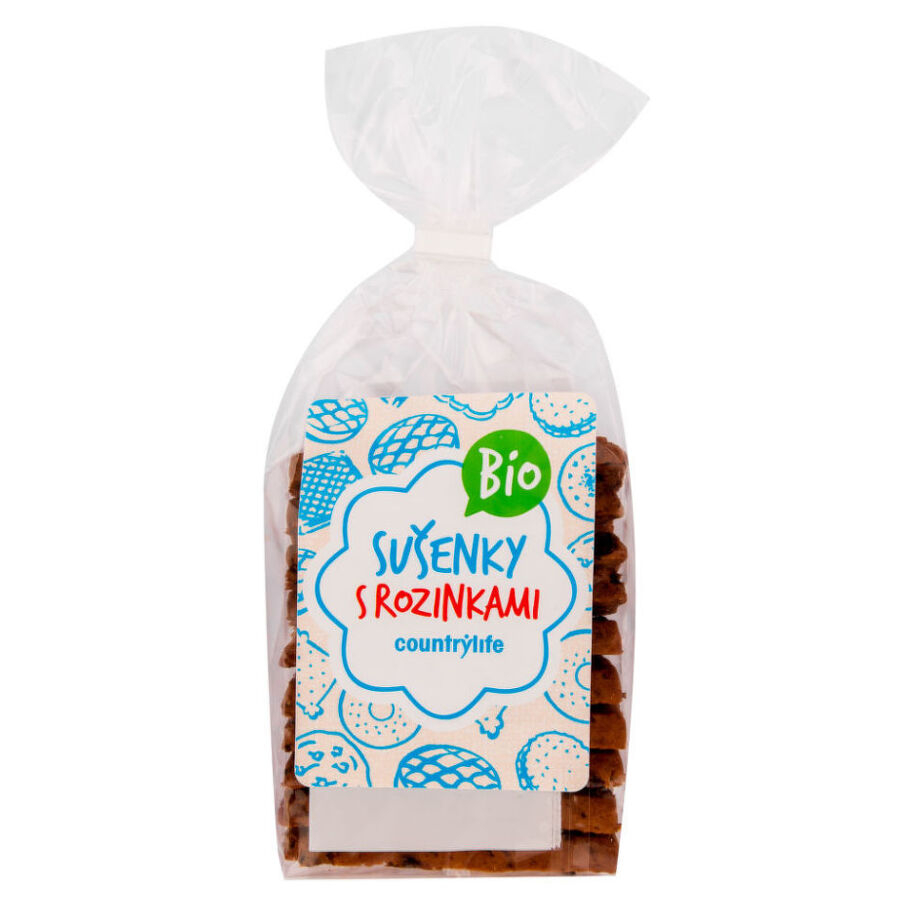 COUNTRY LIFE Sušenky s rozinkami BIO 230 g
