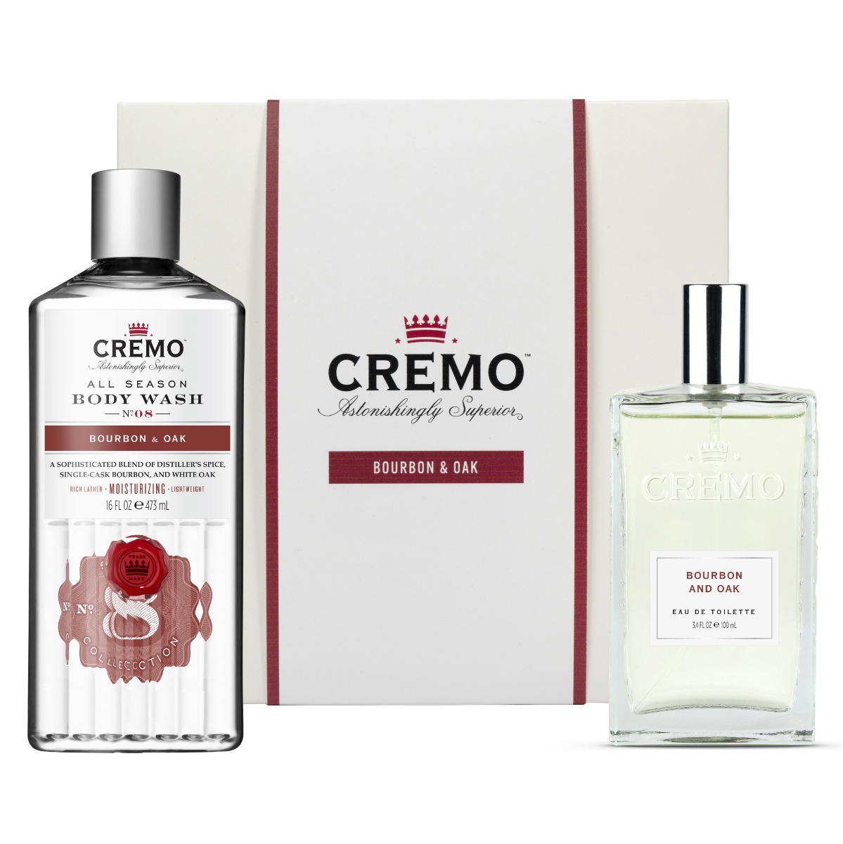 Cremo Bourbon & Oak dárková sada pro muže 2 ks