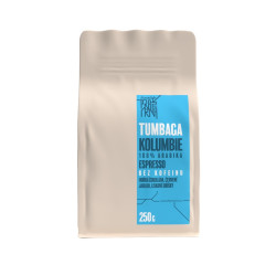 CrossCafe Pražírna Tumbaga 100% Arabica zrnková káva bez kofeinu 250 g