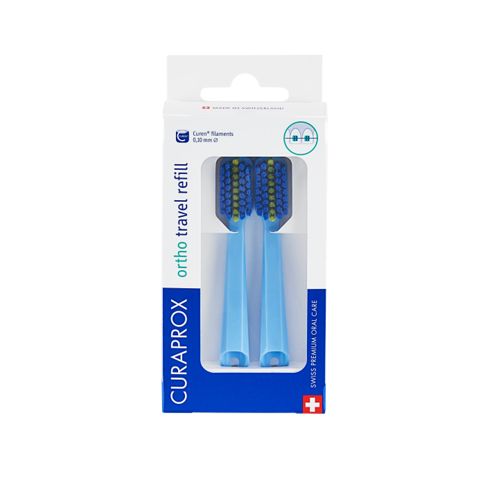 CURAPROX CS 5460 Travel set Ortho Náhradní hlavice Modrý 2 kusy