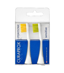 Curaprox Náhradní hlavice hydrosonického kartáčku Sensitive žlutá/zelená 2 ks