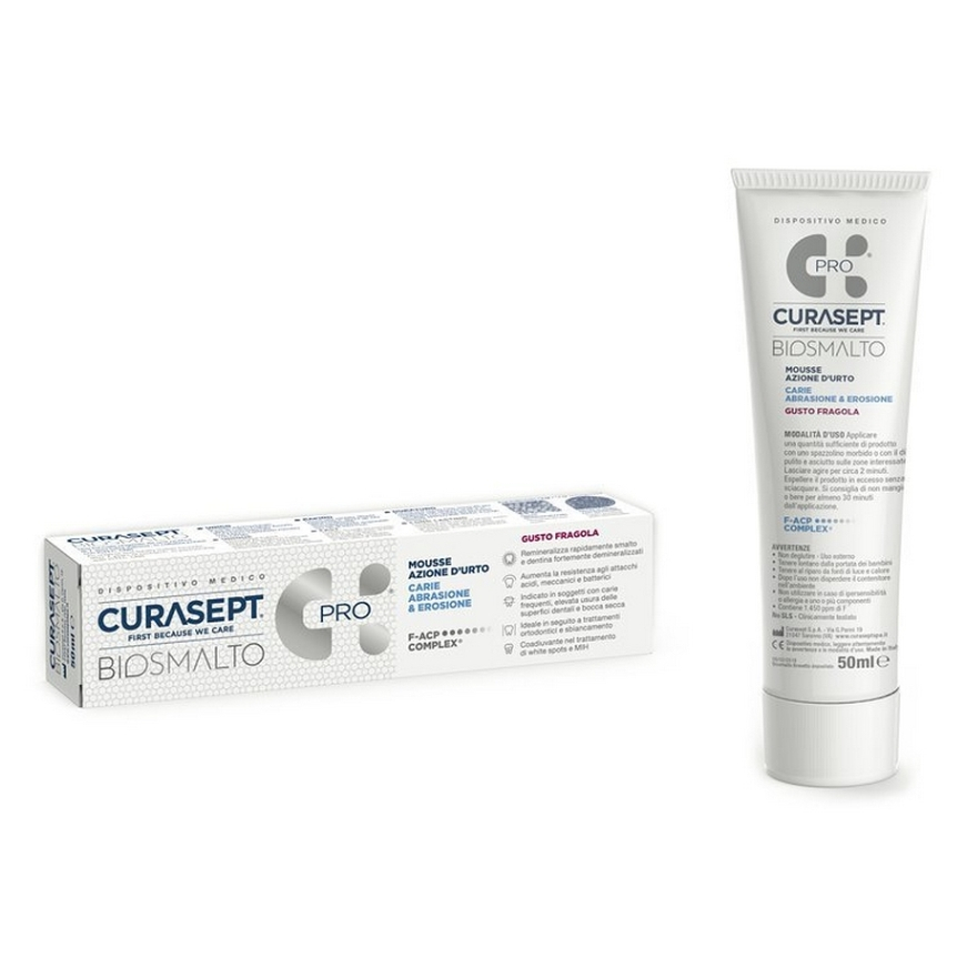 CURASEPT Biosmalto mousse abraze & eroze jahoda 50 ml