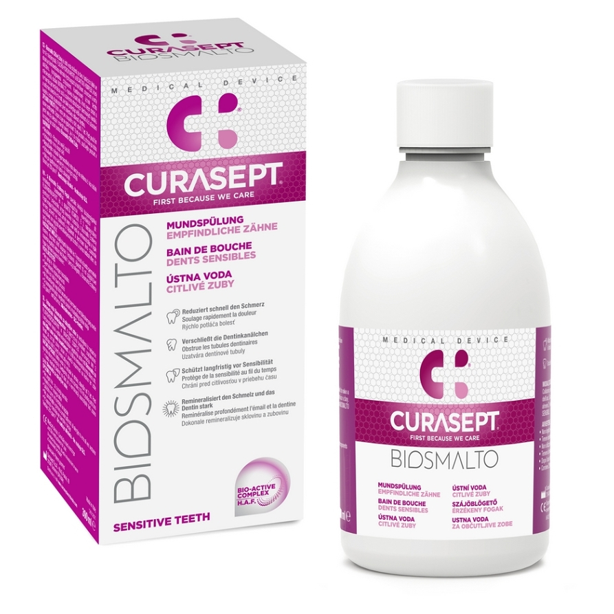 CURASEPT Biosmalto  sensitive teeth  ústní voda 300 ml