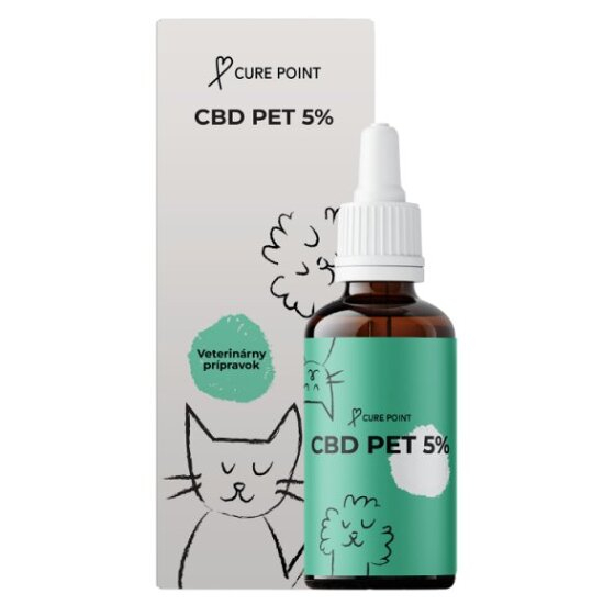 CURE POINT CBD Pet 5% Olej pro psy, kočky a koně 10 ml