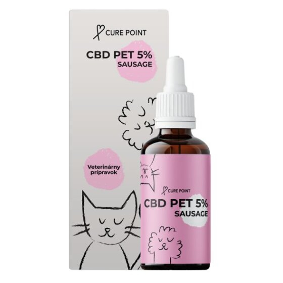 CURE POINT CBD Pet 5% Olej pro psy a kočky Sausage 10 ml
