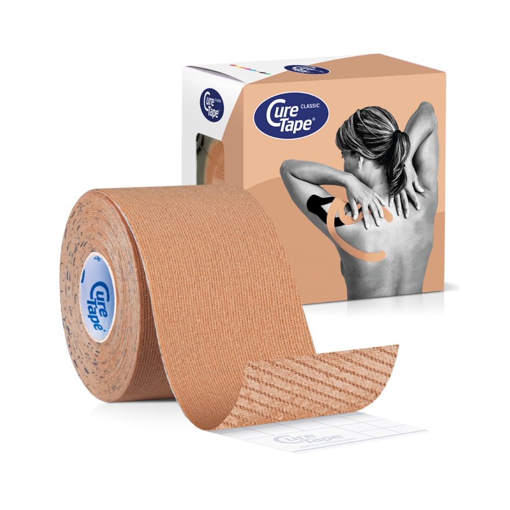 CureTape Classic 5 cm x 5 m kineziologický tejp béžový