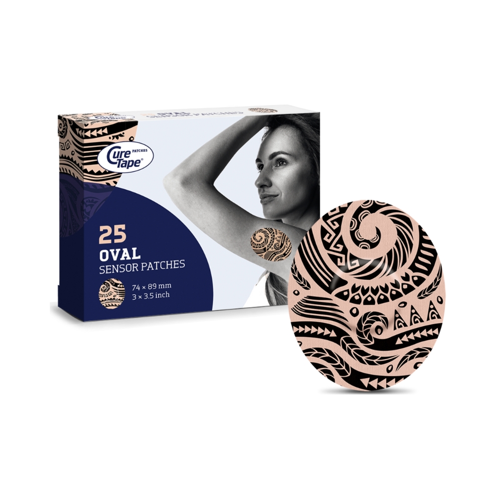 CureTape Sensor Patches náplasti na senzor 25 ks Art Tattoo