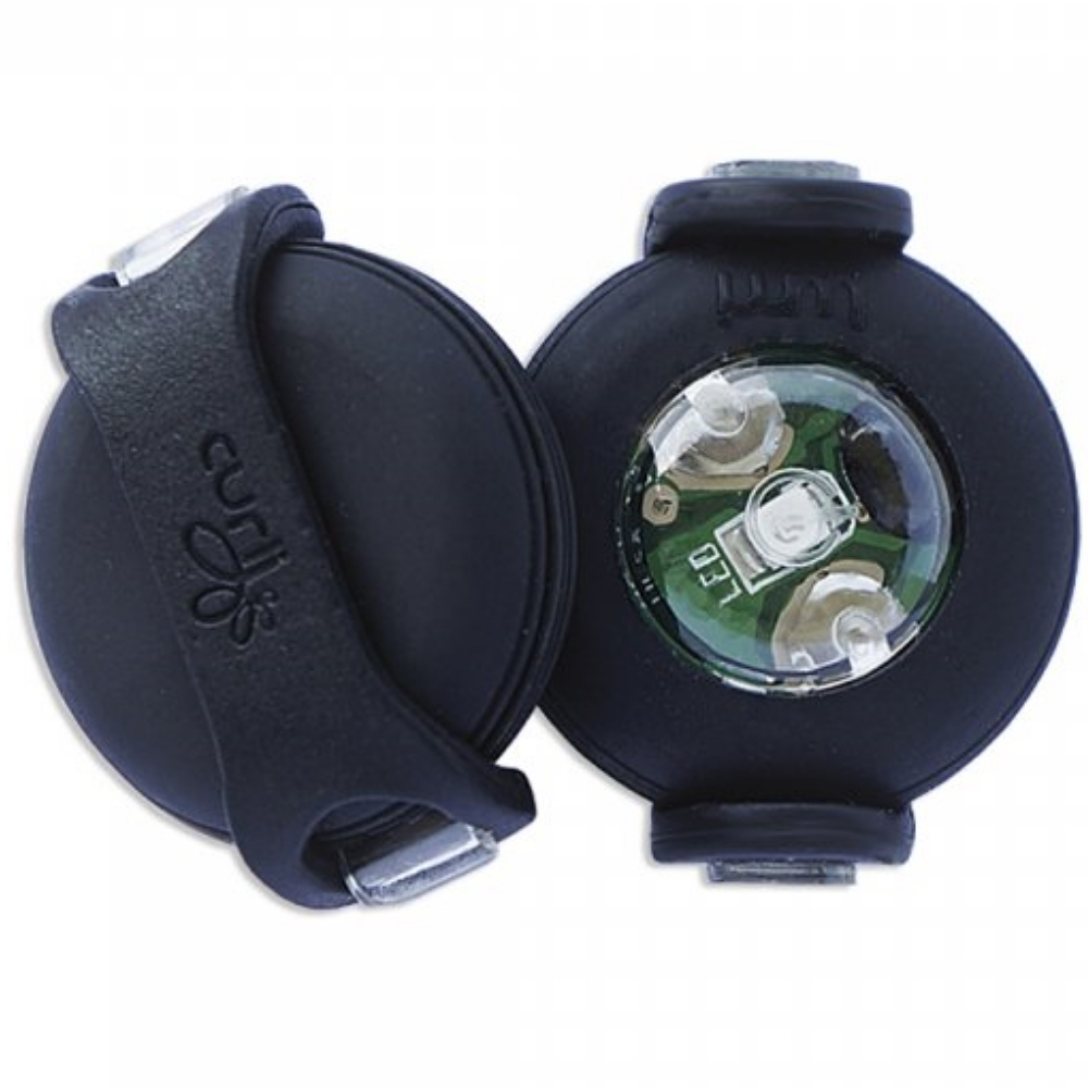 CURLI Luumi LED bezpečnostní světélko na obojek černé 2 ks