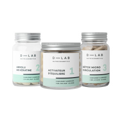 D-LAB Program při ztrátě vlasů Activator+Keratin+Detox 56+28+56 kapslí