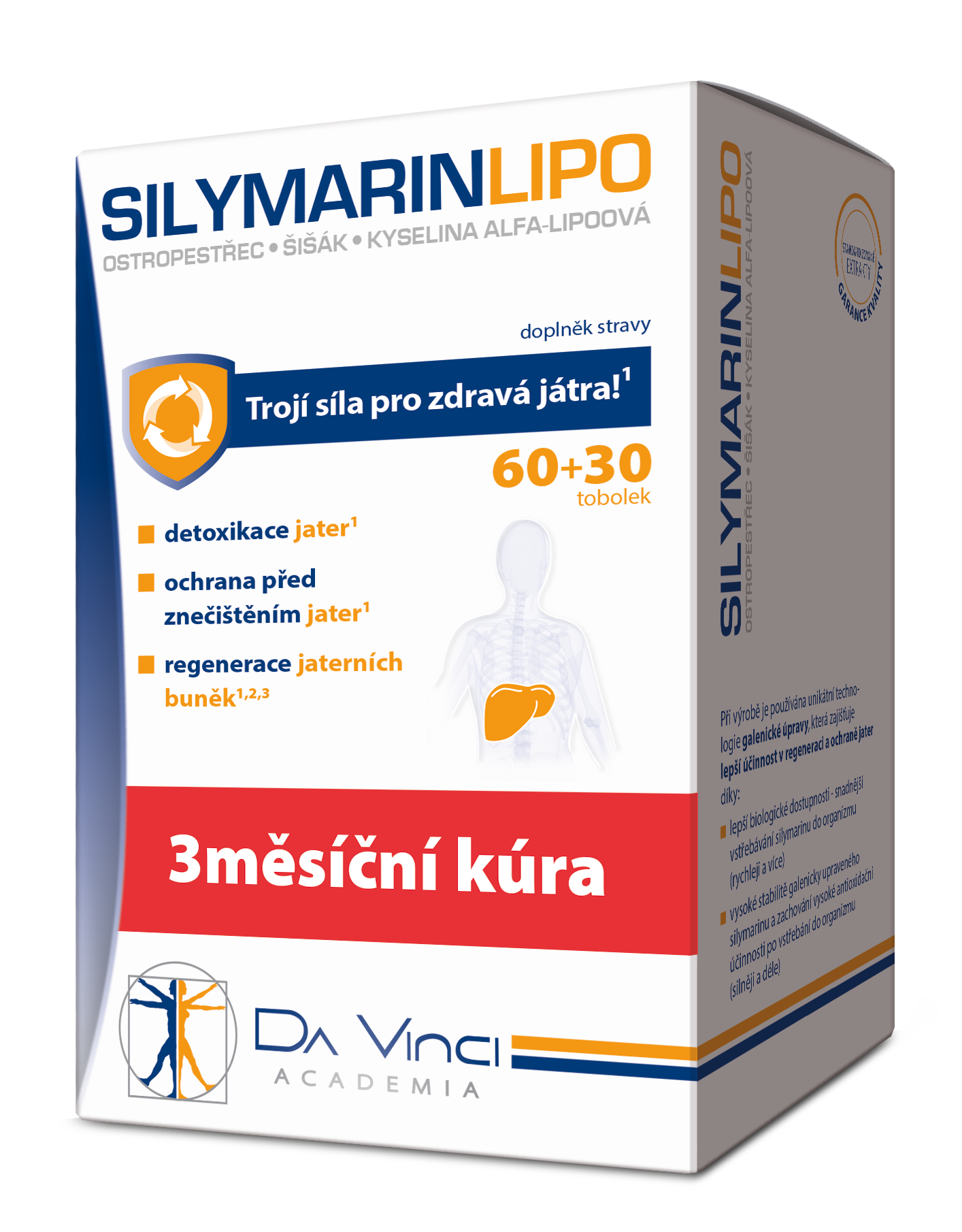 DA VINCI ACADEMIA Silymarin Lipo 60 + 30 ZDARMA 90 tobolek
