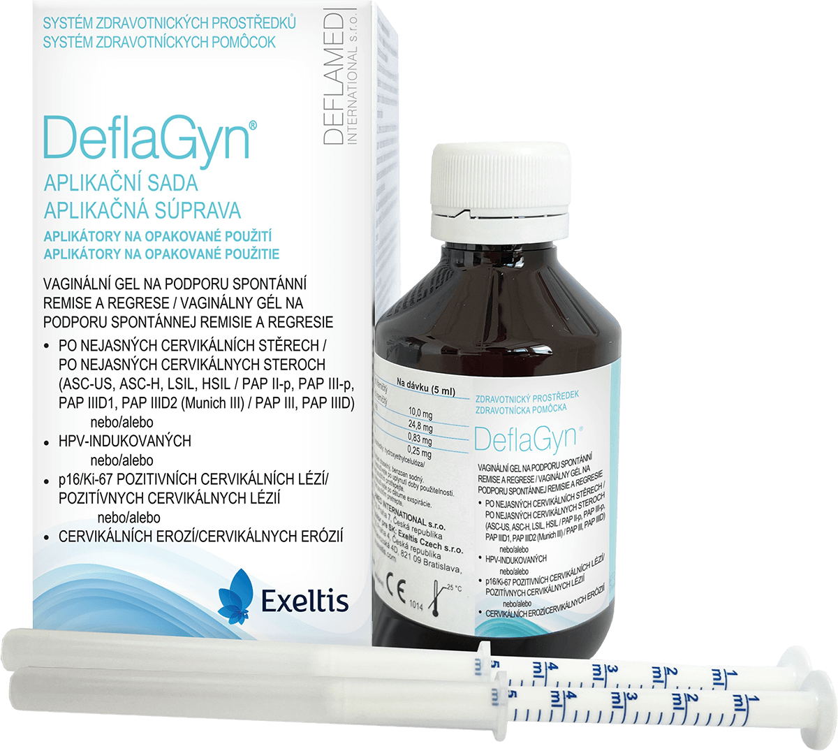 DEFLAGYN Aplikační sada 2 aplikátory + gel 150 ml