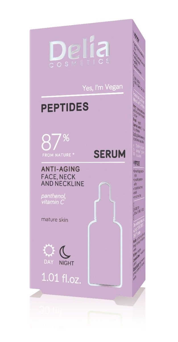 Delia Peptides Sérum proti stárnutí na obličej, krk a dekolt 30 ml