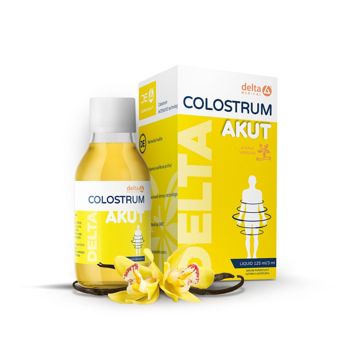 DELTA Colostrum Akut příchuť vanilka 125 ml