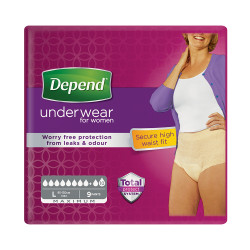 Depend Maximum pro ženy L natahovací kalhotky vyšší pas 9 ks