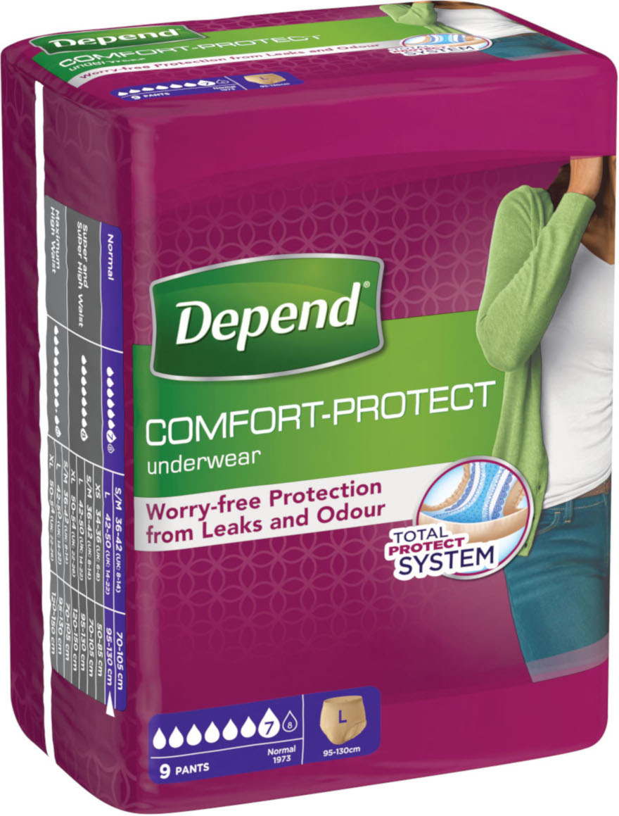 DEPEND natahovací kalhotky Normal L pro ženy 9 ks