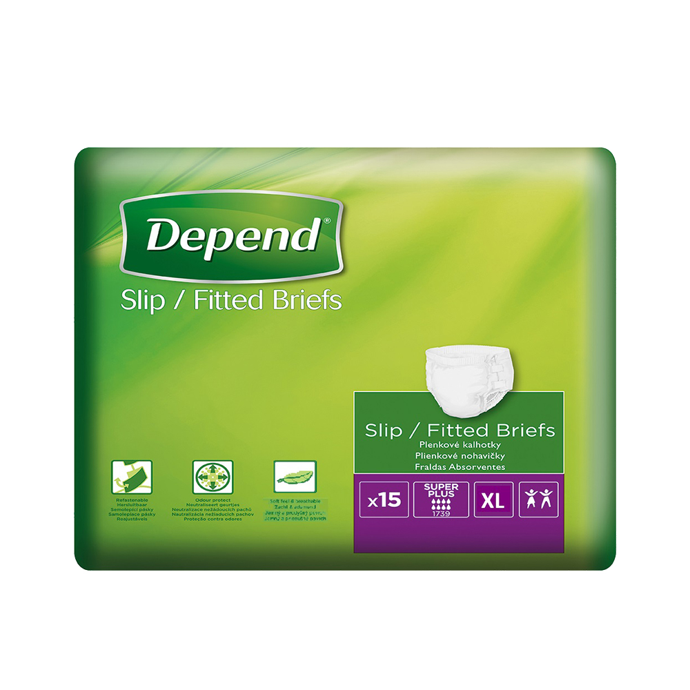 Depend Slip Super Plus XL inkontinenční kalhotky 15 ks
