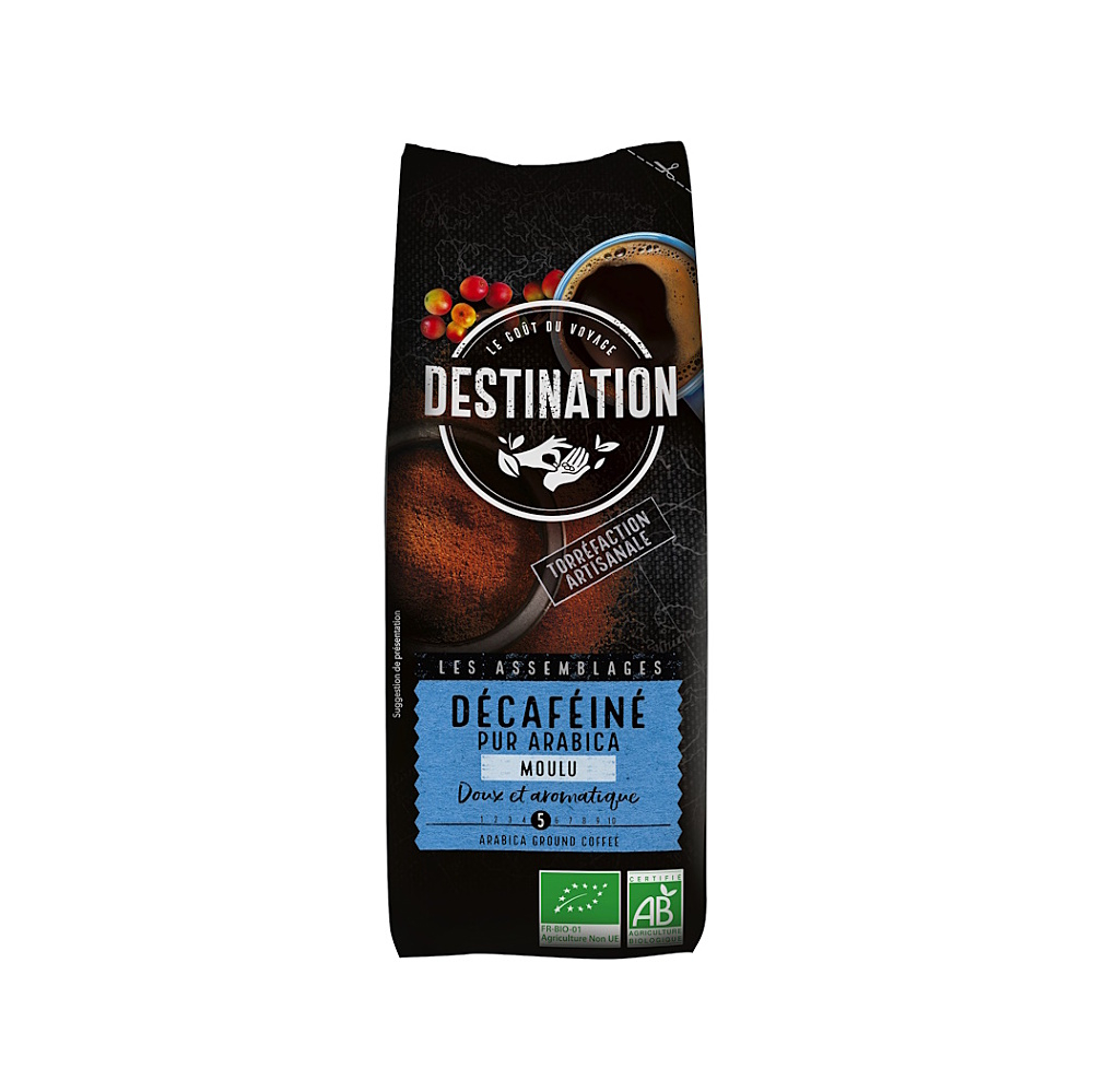 DESTINATION Káva mletá bez kofeinu 100 % arabika BIO 250 g