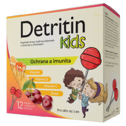 DETRITIN  Kids lízátka na imunitu višeň 12 kusů