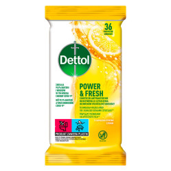 DETTOL Antibakteriální ubrousky na povrchy Citron 36 ks