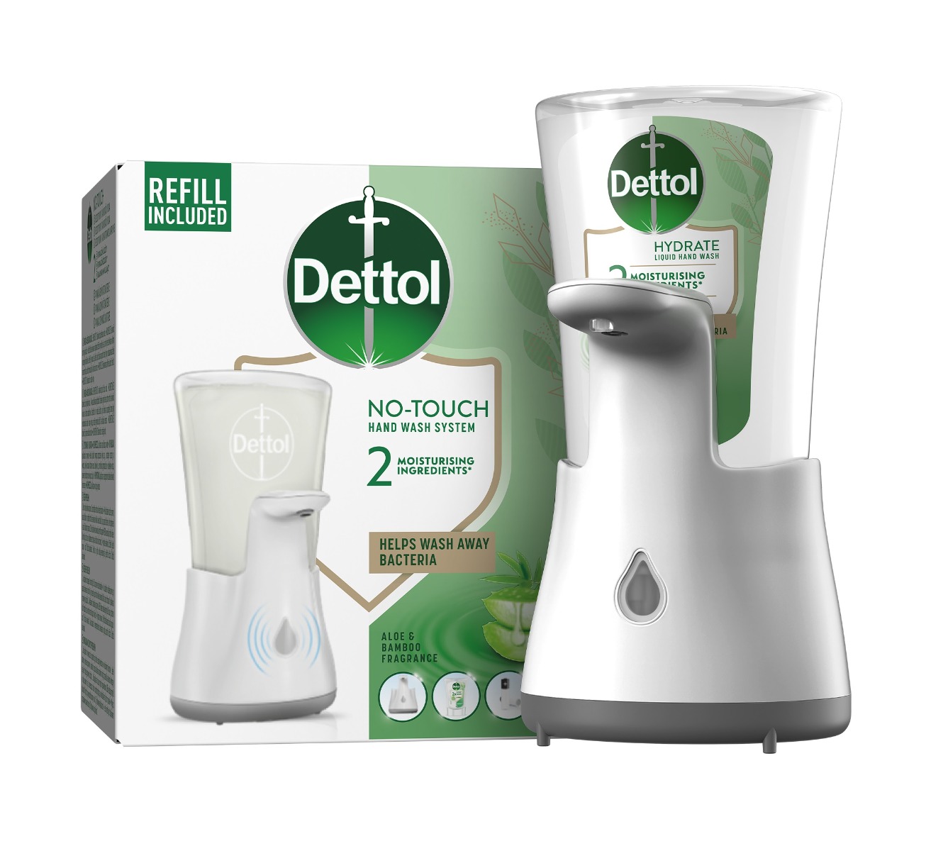 Dettol Bezdotykový dávkovač mýdla Jemná aloe 250 ml