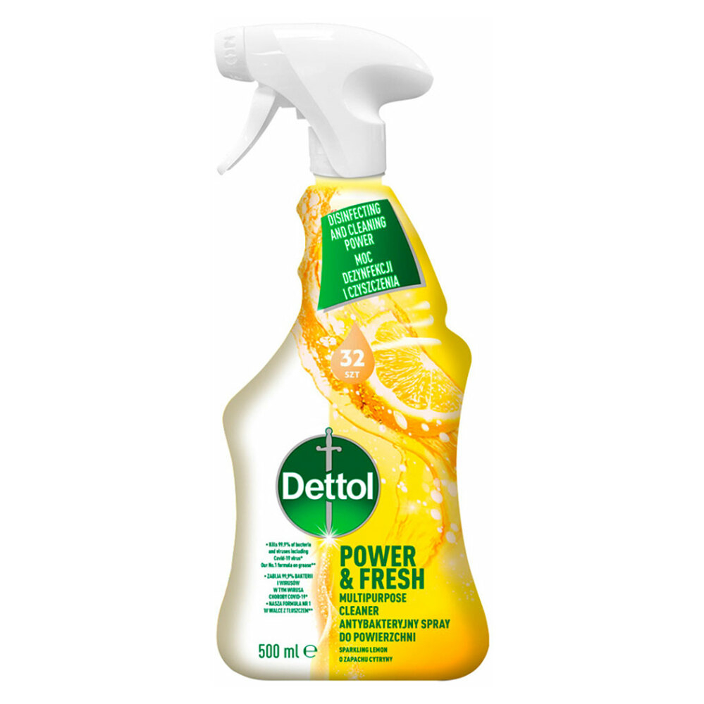 DETTOL Power & Fresh víceúčelový sprej citron & limeta 500 ml