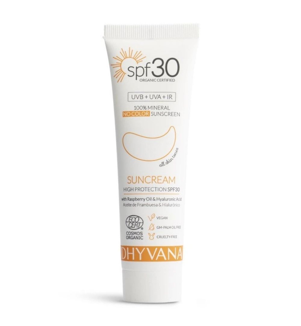 Dhyvana Přírodní minerální opalovací krém na obličej SPF30 50 ml