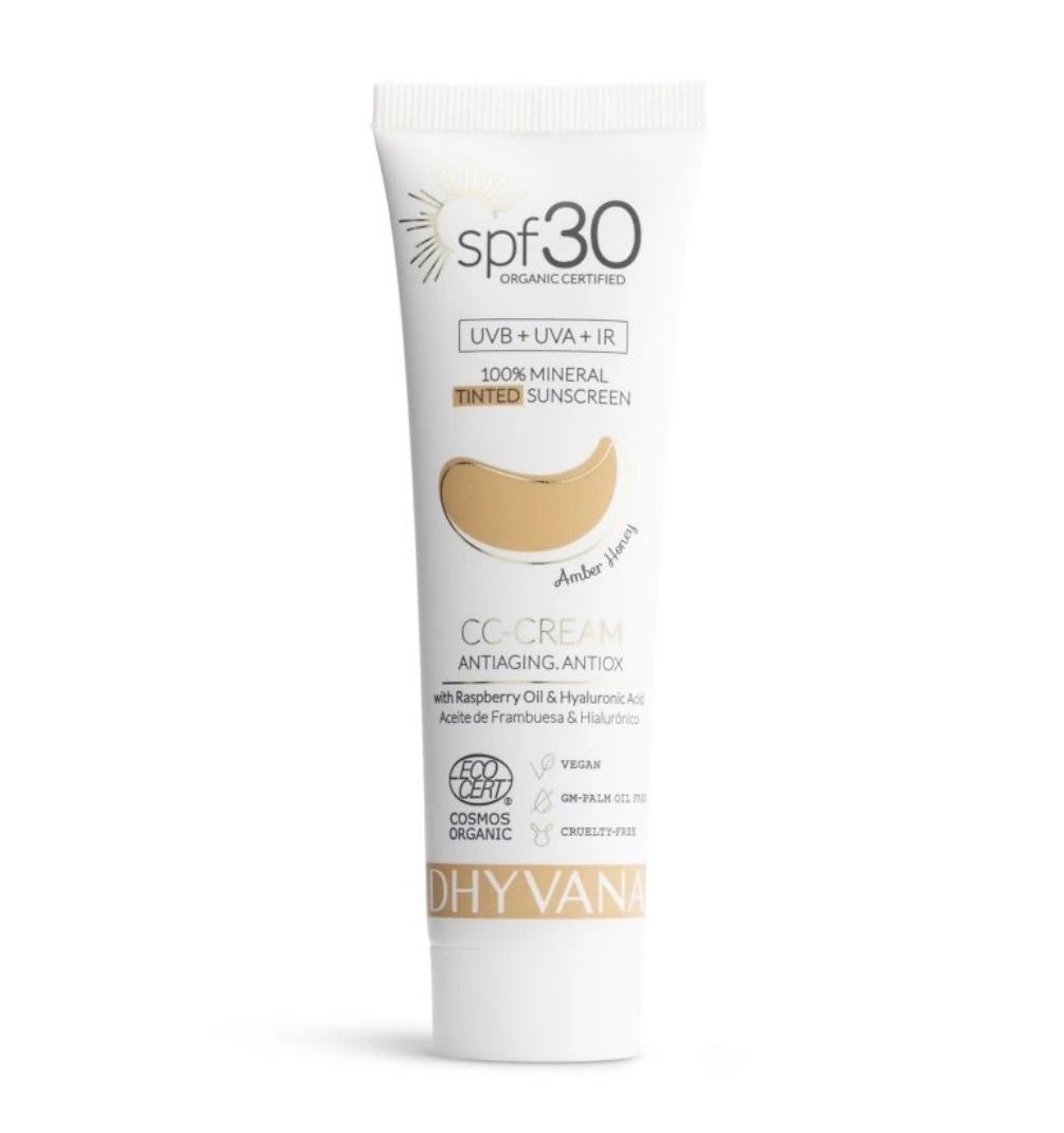 Dhyvana Přírodní minerální tónovací krém SPF30 Amber Honey 50 ml