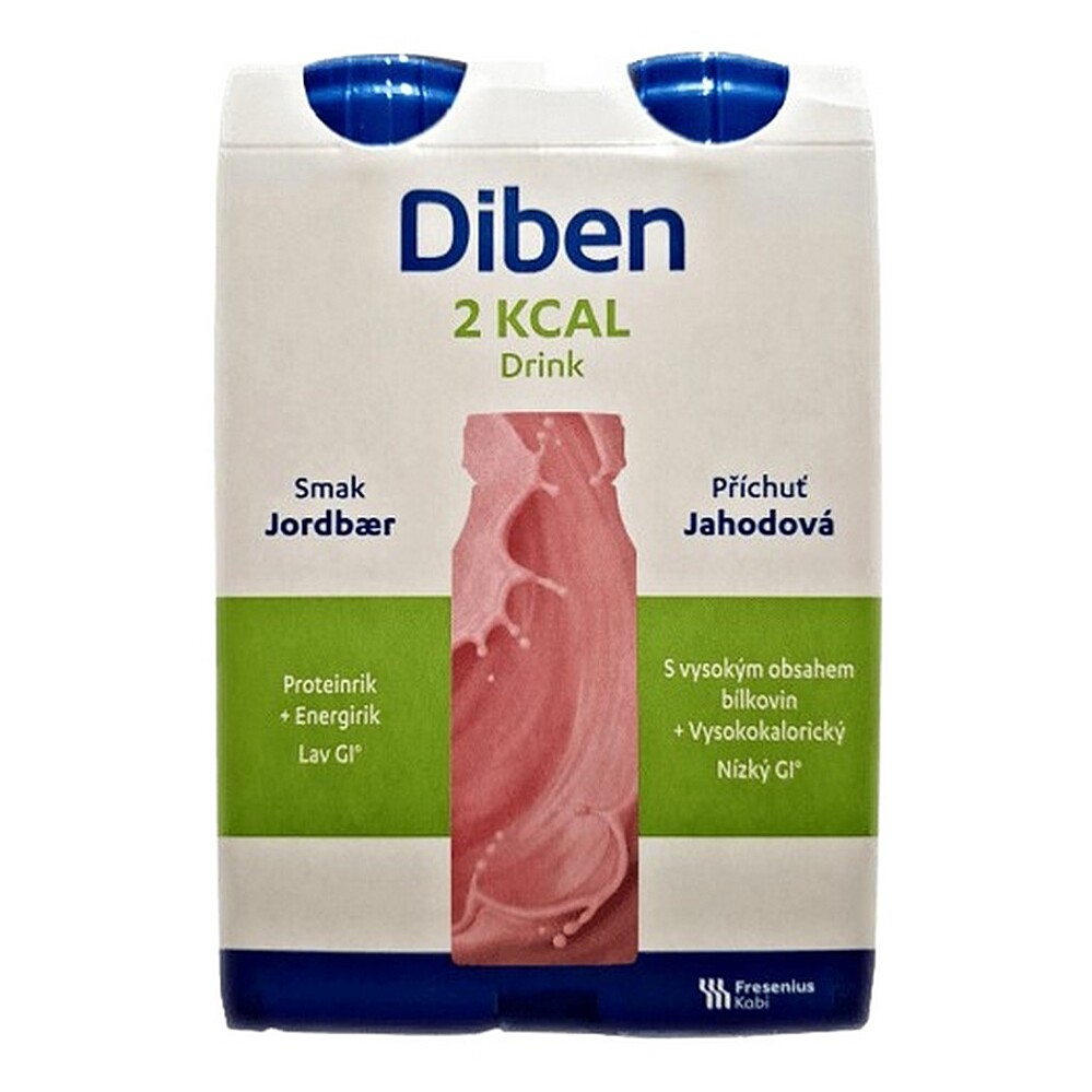 DIBEN 2 kcal Drink jahoda 4 x 200 ml