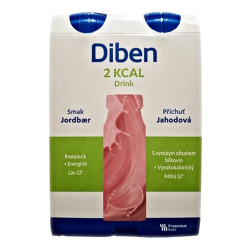 DIBEN 2 kcal Drink jahoda 4 x 200 ml