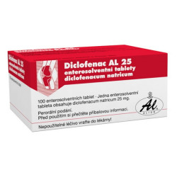 DICLOFENAC AL 25mg enterosolventní tablety 100 kusů