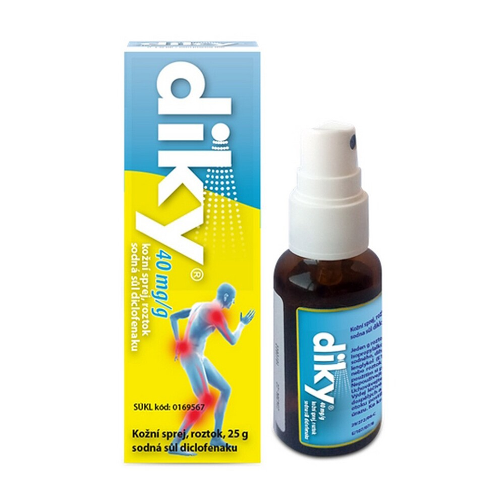 DIKY 40 mg/g kožní sprej, roztok 25 g