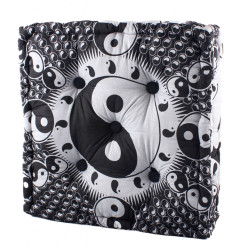 Dini Meditační polštář JIN - JANG, barva bílá/černá