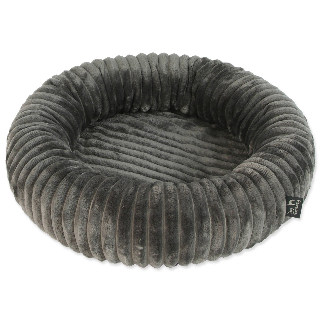 Dog Fantasy Pelech Stripe kulatý šedivý 40cm