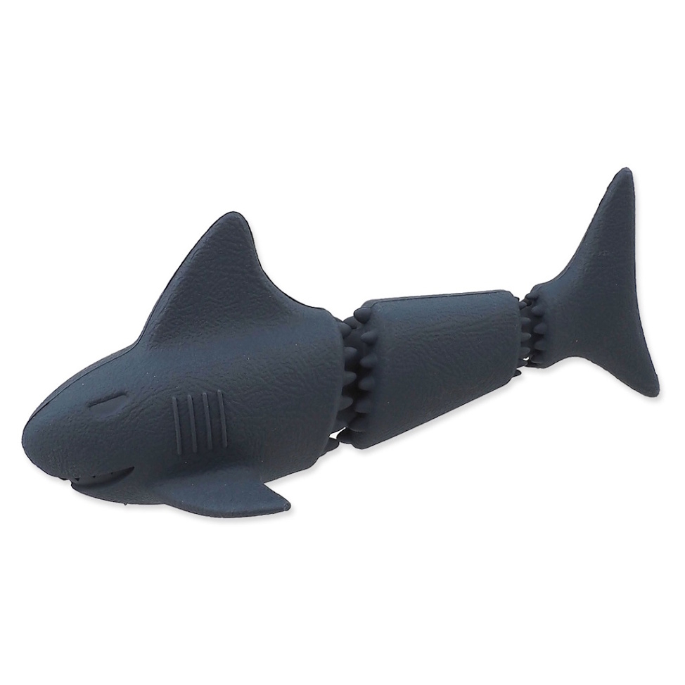 DOG FANTASY Sea Natural Toy žralok guma modrá 18,5 cm