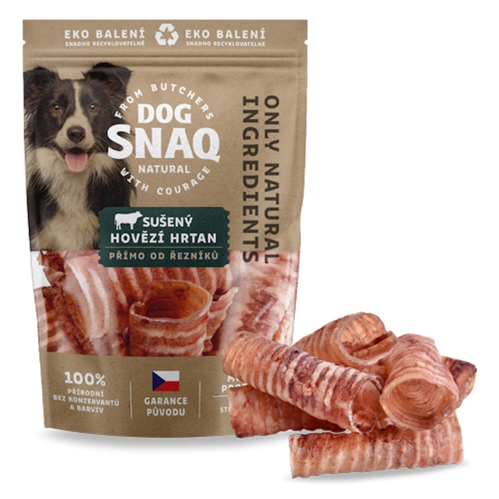 DOG SNAQ Hovězí hrtan sušený, Hmotnost balení: 300 g