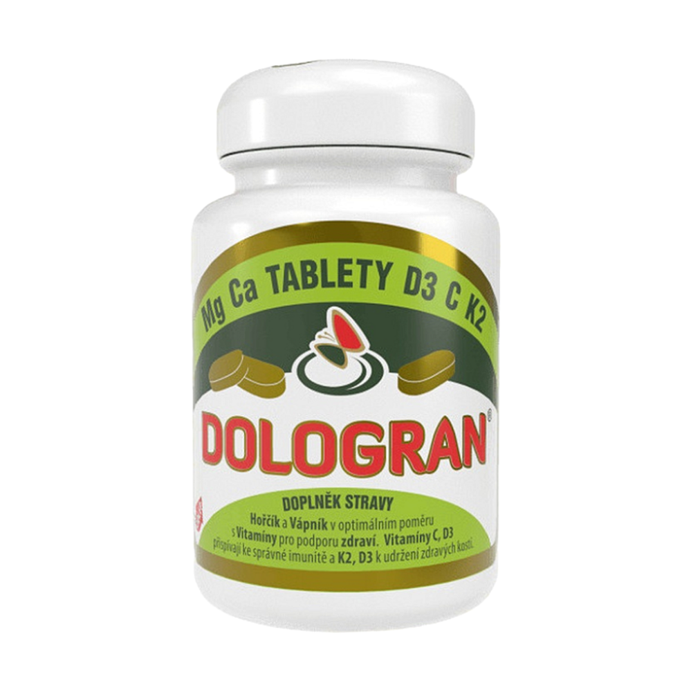 DOLOGRAN tablety Mg Ca D3 C K2 60 tablet