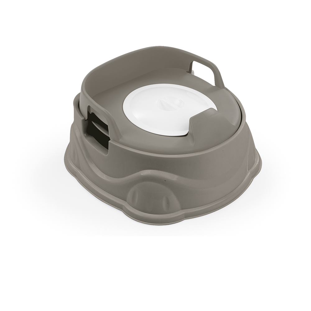 Dolu 3v1 nočník, sedátko na WC, stolička, šedá, 20x34,5x37 cm