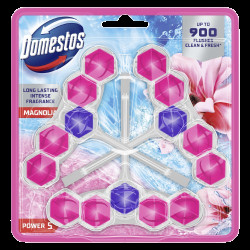 DOMESTOS Power 5 Pink magnolia WC blok 3 x 50 g