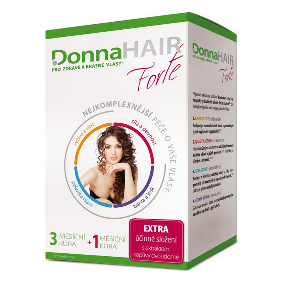 DONNA HAIR Forte 4 měsíční kúra 90+30 tobolek