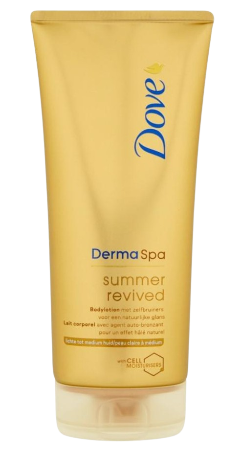 DOVE Derma Spa Summer Revived Tónovací tělové mléko, Medium 200 ml