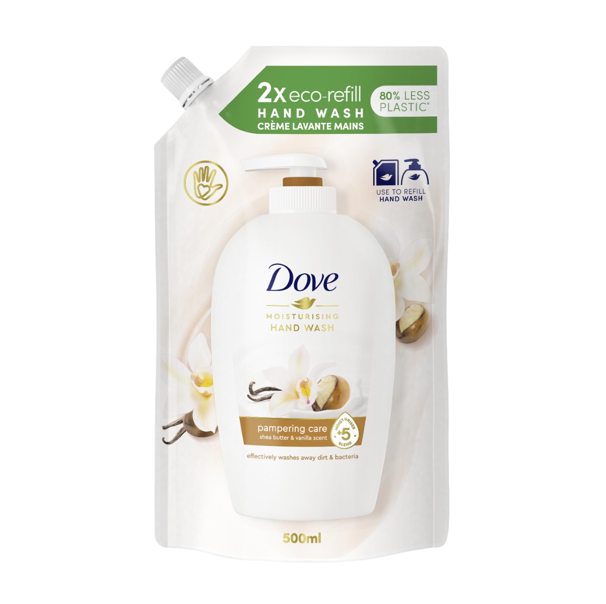 Dove Pampering Care Bambucké máslo tekuté mýdlo – náplň 500 ml