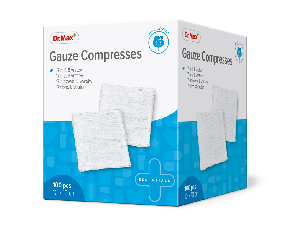 Dr. Max Gauze Compresses 10 x 10 cm 100 ks