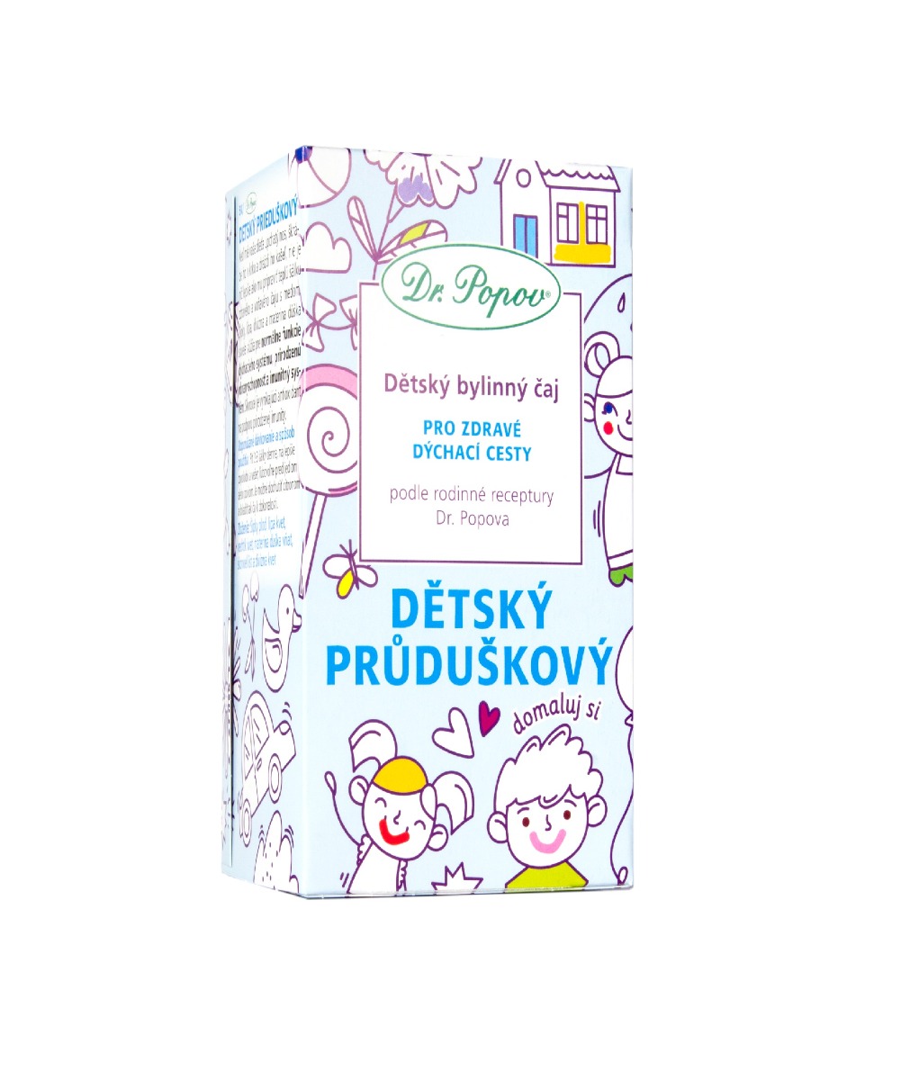 Dr. Popov Dětský bylinný průduškový čaj 20x1,5 g
