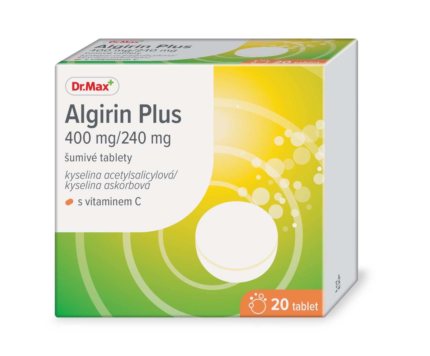 Dr. Max Algirin Plus 400 mg/240 mg 20 šumivých tablet
