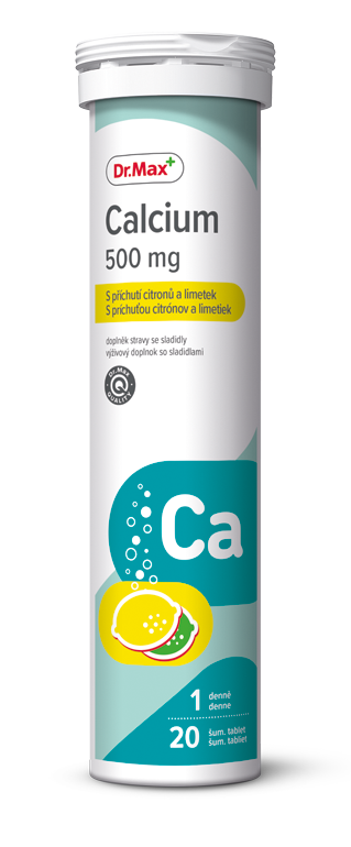 Dr. Max Calcium 500 mg citron a limetka 20 šumivých tablet