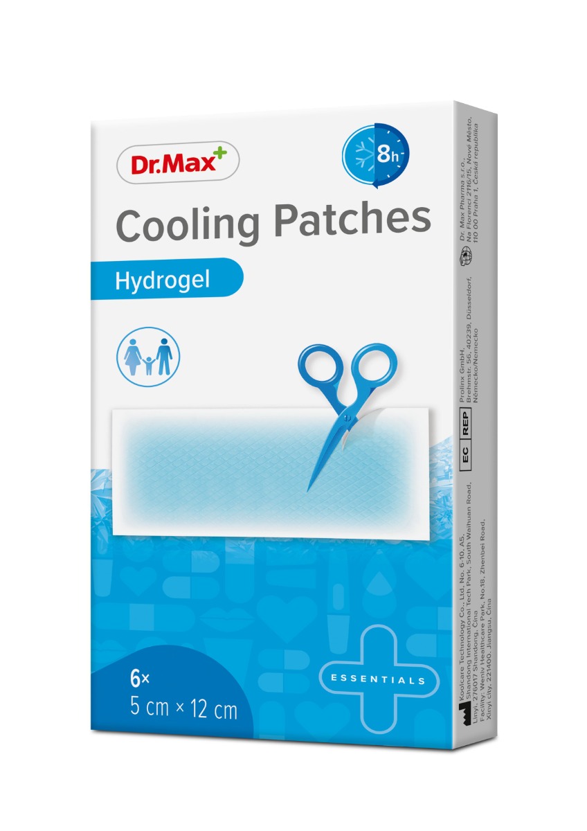 Dr. Max Cooling Patches 5x12 cm hydrogelové náplasti 6 ks