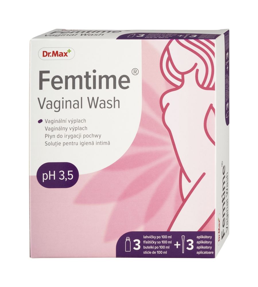 Dr. Max Femtime Vaginal Wash 3x100 ml + 3 aplikátory