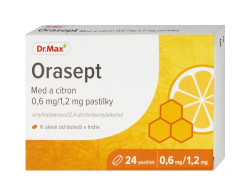 Dr. Max Orasept Med a citron 0,6 mg/1,2 mg 24 pastilek